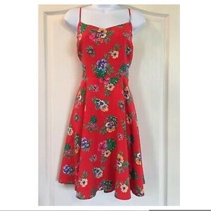 Red Floral sun dress